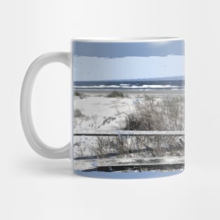 Lispe Beach Dune with Split Rail Fence Mug